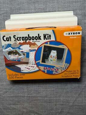 Xyron Complete 6" x 6" Cat Scrapbook Kit Over 550 Pieces Acid-Free